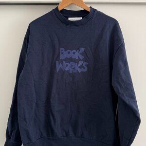 Bookworks Tonal Core Logo Navy Sweatshirt, sz L